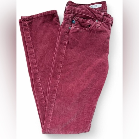 Pre Loved AG Adriano Goldschmied The Stevie Slim Straight Corduroy Pants - Picture 1 of 8